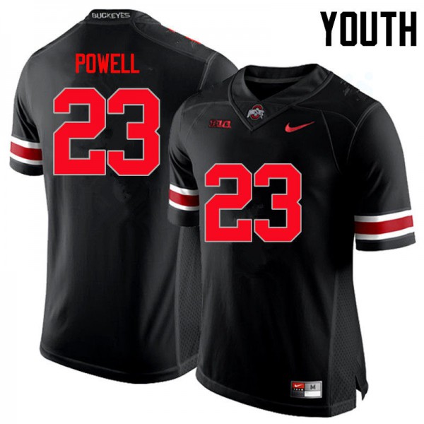 Ohio State Buckeyes #23 Tyvis Powell Youth NCAA Jersey Black